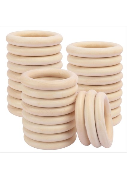30 Paket Bitmemiş Ahşap Yüzükler Doğal 4 Inç Ahşap Zanaat Halkaları Dıy El Sanatları Mücevher Yapımı Makram ve Ev Dekorasyonu Için (Yurt Dışından)