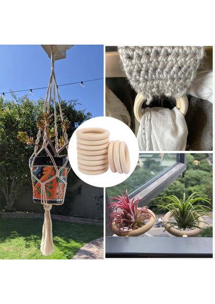 30 Paket Bitmemiş Ahşap Yüzükler Doğal 4 Inç Ahşap Zanaat Halkaları Dıy El Sanatları Mücevher Yapımı Makram ve Ev Dekorasyonu Için (Yurt Dışından) indirimleri