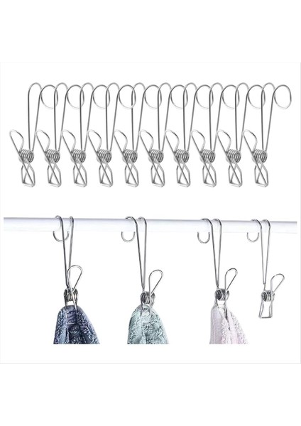 Paslanmaz Çelik Bağlayıcı Klipsler, Kancalı Paslanmaz Çelik Mandallar, Mutfak ve Banyo Için Evrensel Metal Klipsler (Yurt Dışından) modelleri