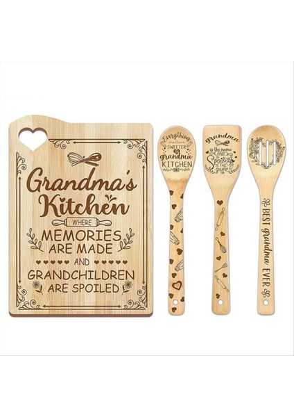 Bambu Kesme Kurulu Anneler Günü Kesme Tahtası Için Hediye, Pişirme Kurulu (Büyükanne) (Yurt Dışından)