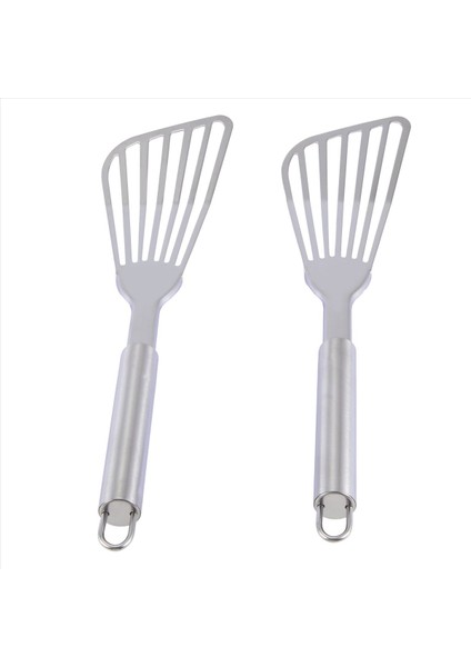 Balık Spatula, 2 Paket Paslanmaz Çelik Balık Turner 12.5 Inç Mutfak Kurabiye Spatula Fırçalanmış Paslanmaz Sap (Yurt Dışından)