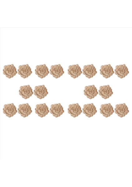 20X Mobilya Ahşap Oyma Aplikler Vintage Deniz Dekor Dolap Kapısı Katı Çıkartmalar Çiçek Desen Oyma Ahşap (Yurt Dışından)