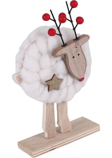 Yeni Iskandinav Noel Ahşap Yün Keçe Dekorasyonu Noel Elk Noel Baba Süs Noel Ağacı Masaüstü Dekorasyon C (Yurt Dışından) fiyatları
