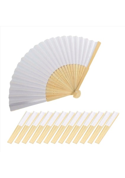 80PCS Diy Kağıt Bambu Katlanır Fan Yetişkinler Çocuk Kaligrafi Boyama Pratiği Boş Beyaz Katlanır Fan Düğün Hediyeleri (Yurt Dışından) fırsatları