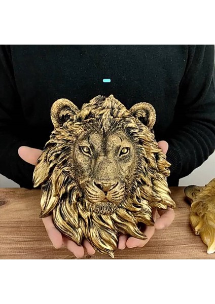 2pcs Hayvan Başı Duvar Dekor Aslan Duvar Dekor Duvar Heykeli Ev Dekor Yaratıcı Simülasyon Heykel (Yurt Dışından) fırsatları