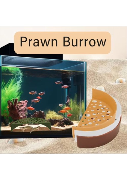 Karides Yetiştirme Koruyucu Mağara Akvaryumu Tüneli Oyun ve Dinlenme Balık Tankı Yaratıcı-Landscape Süsler Yeşil Tip (Yurt Dışından)