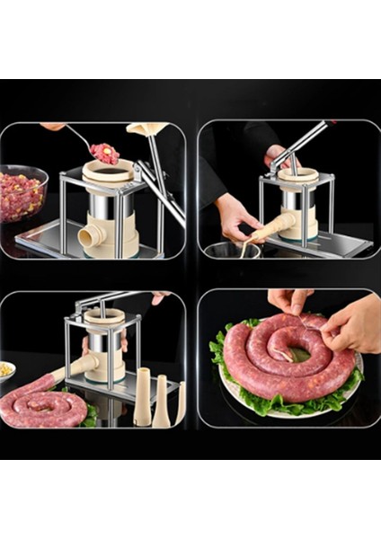 5&#39;inde 1 Yatay Tip Sosis Eti Doldurucu Ev Yapımı Mutfak Şerefe Et Sosis Maker Araçları Sosis Dolgu (Yurt Dışından) fırsatları