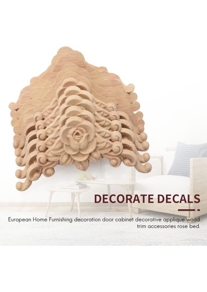 10PCS Çiçek Ahşap Oyma Çıkartma Köşesi Aplike Dekorasyon Çerçeve Ahşap Figürinler Dolap Dekoratif El Sanatları (Yurt Dışından) fırsatları
