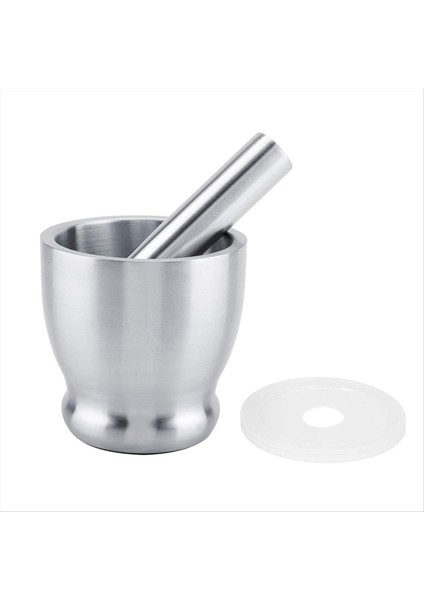 Paslanmaz Çelik Büyük Harç ve Havaneli Baharat Hapı Kırıcı, Mutfak Veya Öğütme Otları Için Koruyucu Kapaklı Seti (Yurt Dışından)