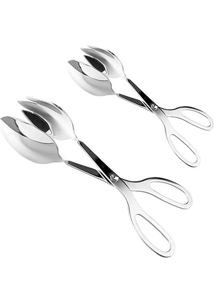 2 Paket Büfe Maşa, Paslanmaz Çelik Salata Maşaları, Ev Mutfağı, Kek, Parti, Barbekü, Deniz Ürünleri, Kızarmış (Yurt Dışından)