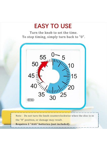 Çocuklar için 60 dakikalık görsel zamanlayıcı, çalışma sınıf zamanlayıcısı, öğretmenler ve yetişkinler için sessiz geri sayım zamanlayıcı (Yurt Dışından) fiyatları