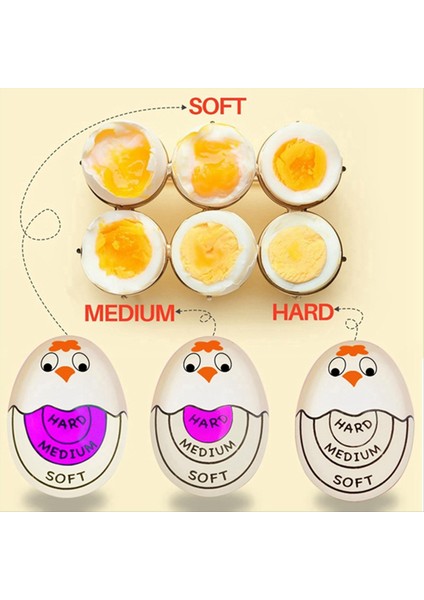 Kaynar Yumurta Yumurta Zamanlayıcısı Yumuşak Sert Haşlanmış Yumurta Zamanlayıcı Pro, Yapıldığında Renk Değiştiren ve Güvenli (Mor-3 Paketler) (Yurt Dışından) fiyatları