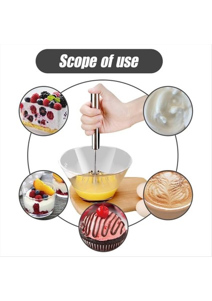Paslanmaz Çelik Yarı Otomatik Çırpma, Yeni Paslanmaz Çelik Yumurta Çırpma Elini Itme Döner Çırpma Blender (Yurt Dışından) indirimleri