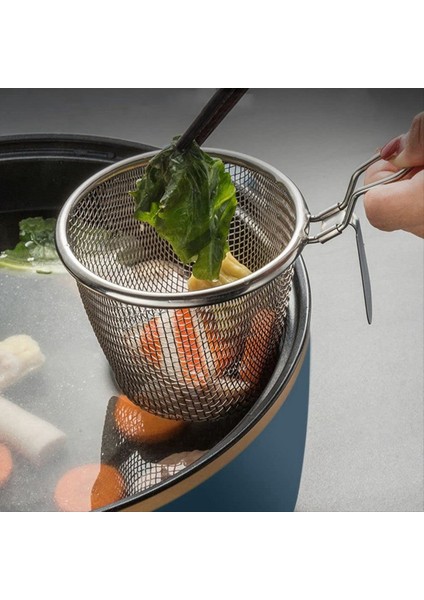 2pcs Paslanmaz Çelik Kara Kara Süzgeç Sepeti Yemek Mutfak Kevset Sepetleri Sıcak Tenceresi Süzgeç Servis Erişte, S (Yurt Dışından) indirimleri