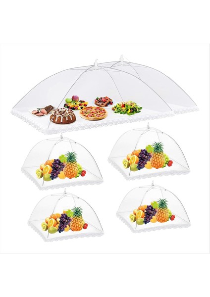 6 Paketi Dış Örgü Için Yiyecek Kapakları, Açık Havada Yiyecek Çadırları/yiyecek Kapakları, Açık Gıda Gıda Ağı Piknikini Kapsar (Yurt Dışından)