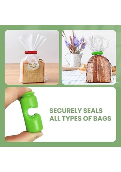 Bagclamp Atıştırmalık Ekmek Klipsli Ekstrüzyon Ekmek Torbası Kelepçe Taşınabilir Pres Atıştırmalık Çanta Klips Plastik Kapalı Çanta Tutucu, C (Yurt Dışından) fırsatları