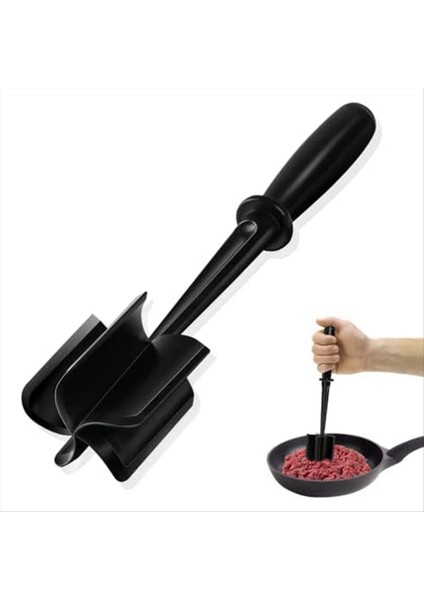 Meat Chopper, Hamburger Helikopter, Patates Masher-Beef Smasher Mutfak Aracı ve Gadgets, Yapışmaz Tencere Siyahı Için Güvenli (Yurt Dışından) fırsatları