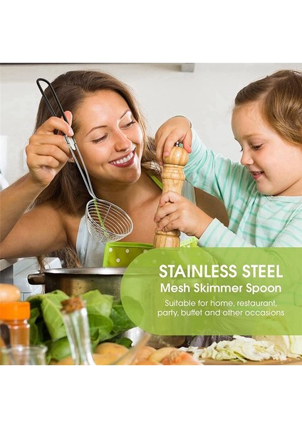 Hot Pot Süzdürme Kepçeleri, Paslanmaz Çelik Strip Süzgeç Kaşıkları Mini Mesh Skimmer Kaşığı Spander Kepçesi Sap (Yurt Dışından) fırsatları