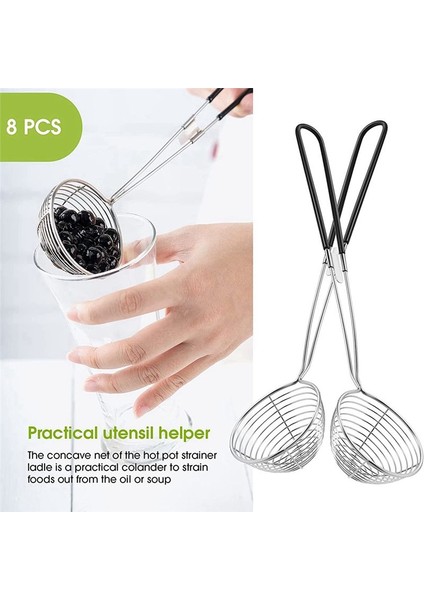 Hot Pot Süzdürme Kepçeleri, Paslanmaz Çelik Strip Süzgeç Kaşıkları Mini Mesh Skimmer Kaşığı Spander Kepçesi Sap (Yurt Dışından) indirimleri