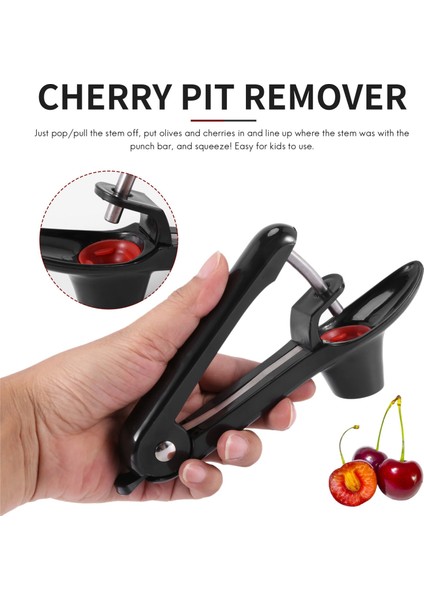 Kiraz Pitter Aleti, Taze Kiraz Yemekleri ve Kokteyl Yapmak Için Alan Tasarrufu Sağlayan Kilit Tasarımı ile Meyve Çukuru Çekirdek Sökücü (Yurt Dışından) fiyatları