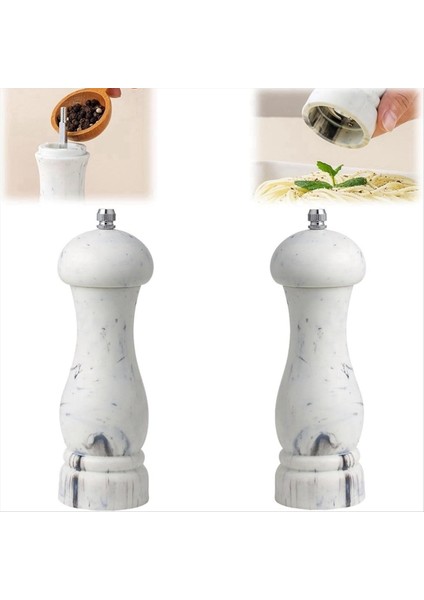 Tuz ve Karabiber Öğütücü Seti, Taklit Mermer Doldurulabilir Fabrikalar, Kullanımı Kolay Manuel Baharat Öğütücüleri Biber Için 1 Adet (Yurt Dışından) fiyatları