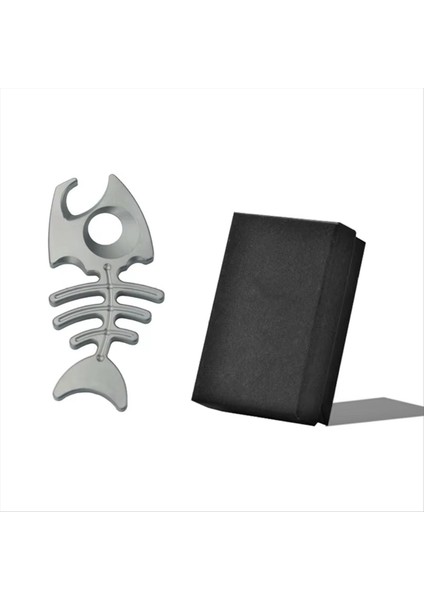 Titanyum Alaşım Balık Kemik Anahtarı - Çok Fonksiyonlu Şişe Açıcı, Açık Hava Aktiviteleri Için Taşınabilir Kolye Hediyesi A (Yurt Dışından)