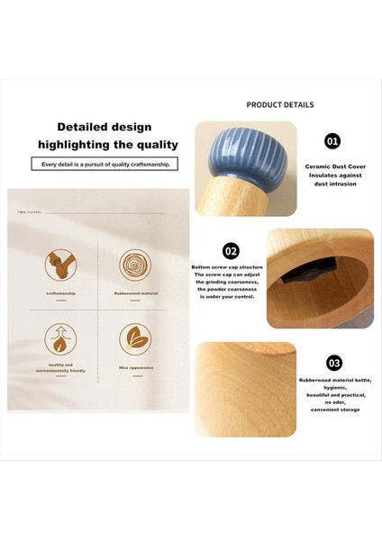 2pcs Seramik Kapak Seti, Ayarlanabilir Kaba Değirmenler, Doldurulabilir Tuz ve Karabiber (Mavi+Beyaz) ile Ahşap Tuz ve Karabiber Değirmeni (Yurt Dışından) indirimleri