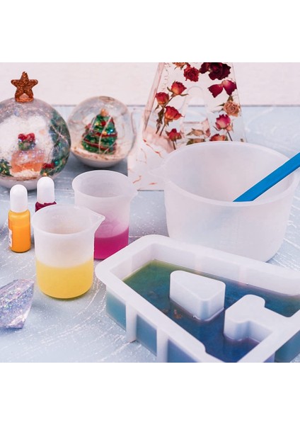 600ML/20OZ Reçine Karıştırma Bardağı, 2 Parçalı 100ML Ölçüm Bardağı, Silikon Karıştırma Çubuğu, Epoksi Karıştırma Kiti (Yurt Dışından) indirimleri