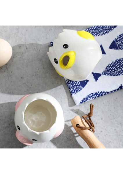 Seramik Yumurta Bölücü Beyaz Yumurta Sarısı Ayırıcı Yaratıcı Yumurta Sıvı Filtre Pişirme Eşyaları Yumurta Tutucu Mutfak Tedarik Sarı (Yurt Dışından) fırsatları