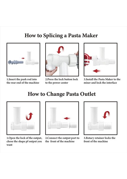 Kitchenaid Mikser Için Gurme Makarna Eki, 6 Farklı Şekilli Makarna Makarnası Seti Makarna Pres Çıkışı (Yurt Dışından) fiyatları
