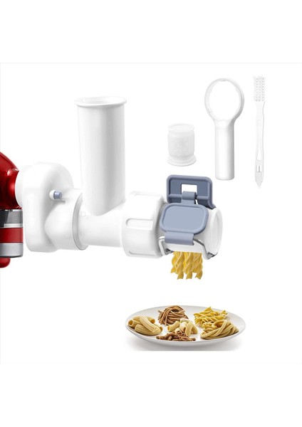 Kitchenaid Mikser Için Gurme Makarna Eki, 6 Farklı Şekilli Makarna Makarnası Seti Makarna Pres Çıkışı (Yurt Dışından) modelleri