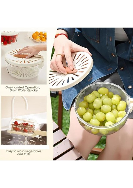 2pcs Mutfak Kolanlar Kase Meyve Temizleme Kasesi Süzgeç Mutfak Meyve Tahliye Sepeti Sebze Sebze Salata Kasesi (Yurt Dışından) fırsatları