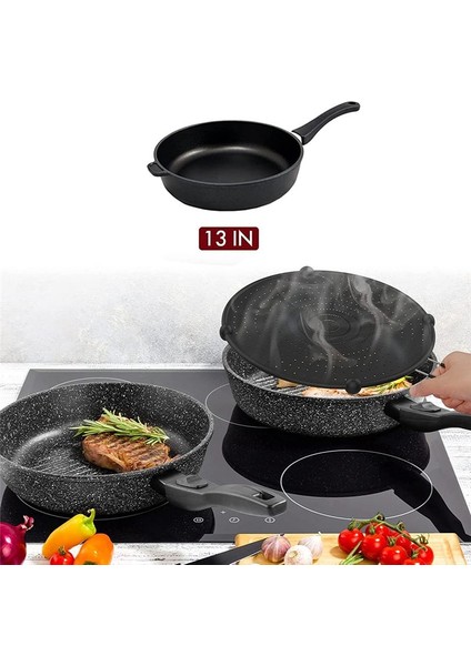 Silikon Sıçrama Ekran Gres Yüksek Isıya Dayanıklı Yağ Sıçrama Kapağı Koruma Seti Pişirme Tava Dökme Demir Tava Potu (Yurt Dışından) indirimleri