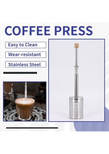 Taşınabilir Fransız Kahve ve Çay Final Basın Yapımcısı Kahve Filtresi Yeniden Kullanılabilir Tam Gövdeli Kahve Pres Yapıcı Geziler Kampı (Yurt Dışından) fırsatları