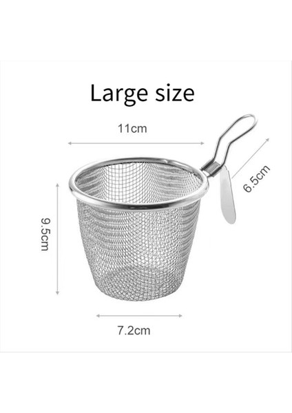 2pcs Paslanmaz Çelik Kara Kara Süzgeç Sepeti Yemek Mutfak Kevset Sepetleri Servis Servis Servis, L (Yurt Dışından) indirimleri