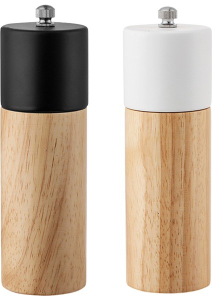 2 Paket Ahşap Tuz ve Karabiber Değirmen Baharat Fındık Fıstığı El Farları Baharat Öğütücü Şişe Pişirme Ev Mutfak Aletleri (Yurt Dışından)