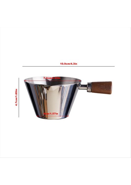 90ML Paslanmaz Çelik Ölçüm Fincan Espresso Bardaklar Küçük Kahve Sütü Sürahi Sürahi Espresso Atış Fincanı Mutfak Beyaz (Yurt Dışından) fiyatları