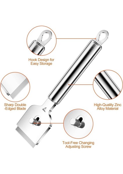 Hob Kazıyıcı Metal, 14 Yedek Bıçaklı Sıyırıcı Seramik Ocak, Cam Kazıyıcı Seramik Ocak, Hob Kazıyıcı (Yurt Dışından) fiyatları