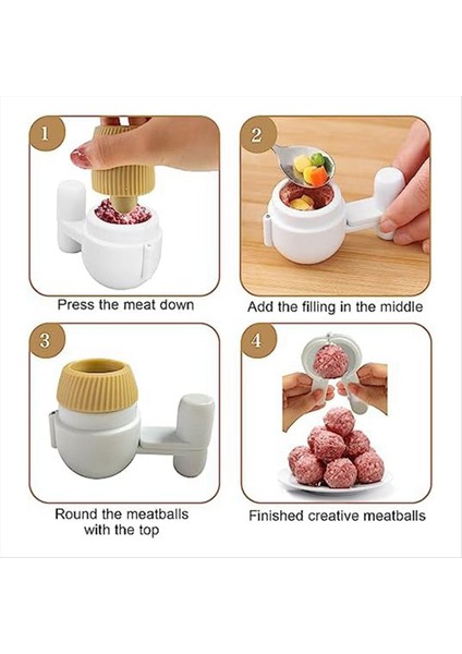 Köfte Üreticisi, 2 Adet Yapmayan Köfte Kepçesi Top Üreticisi, Beden Meat Baller, Çok Işlevli Meat Baller Maşa (Yurt Dışından) modelleri