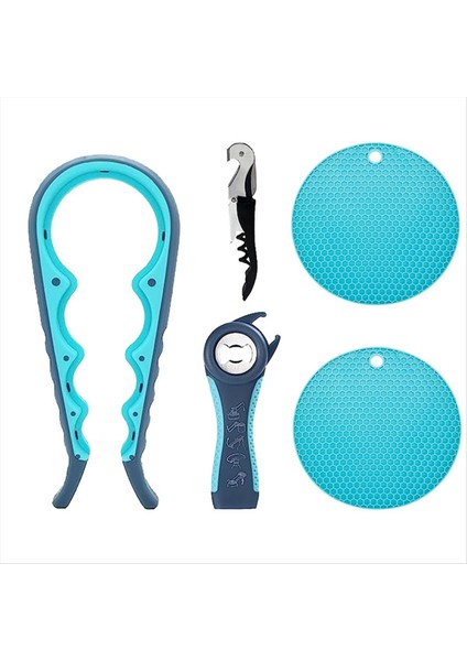 Bira Şişesi Açıcı 5-1 Arada Şişe Açıcı 4&#39;ü 1 Arada Çok Amaçlı Kutu Açıcı Seti (Yurt Dışından)