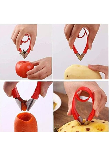 Meyve Corer Çekirdek Çıkarma Çilek Huller Kök Gözler Sap Sebze Mutfak Için Sebze Aracı Yapıyor (Yurt Dışından) indirimleri