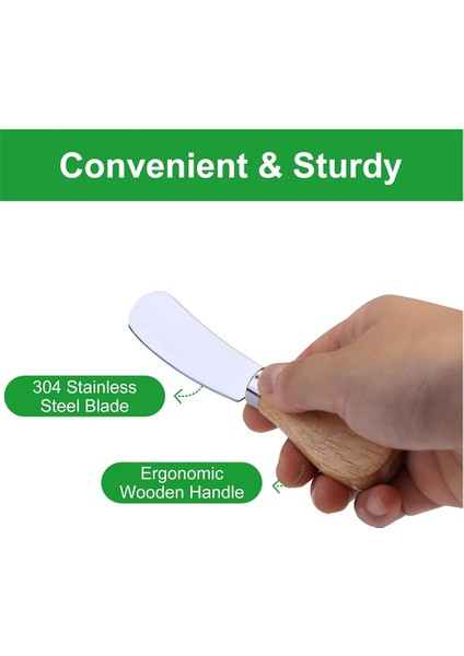 10PCS Peynir Serpme Bıçakları, Ahşap Saplı Mini Tereyağı Bıçağı Yırtıcı, Paslanmaz Çelik Peynir Bıçak Seti (Yurt Dışından) fiyatları