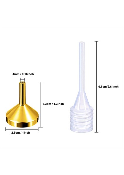 Küçük Mini Şişeleri Veya Kapları Doldurmak Için 2 Paket Mini Pipetli 10 Paket Küçük Metal Hunileri, Parfüm, (Gümüş) (Yurt Dışından) fiyatları