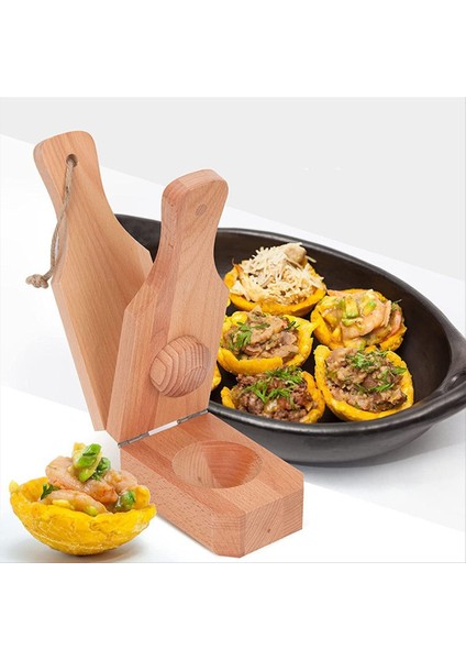 Ahşap Tostonera Plantain Press, 2&#39;den 2 Ahşap Yeniden Kullanılabilir Muz Pres Smasher, Taşınabilir Pul Pres (Yurt Dışından) fiyatları