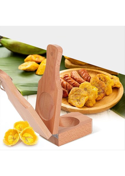 Ahşap Tostonera Plantain Press, 2&#39;den 2 Ahşap Yeniden Kullanılabilir Muz Pres Smasher, Taşınabilir Pul Pres (Yurt Dışından) modelleri