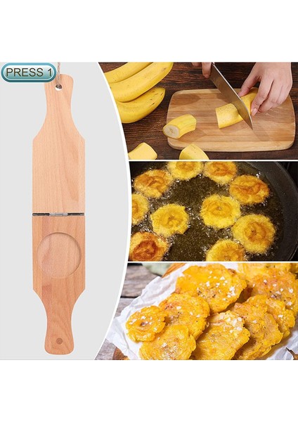 Ahşap Tostonera Plantain Press, 2&#39;den 2 Ahşap Yeniden Kullanılabilir Muz Pres Smasher, Taşınabilir Pul Pres (Yurt Dışından) fırsatları