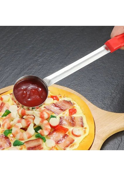 Paslanmaz Çelik Pizza Sosu Kaşık Pizza Yayılmış Kepçe Servis Kaşık Uzun Saplı Mutfak Pişirme Aracı 3 Ons (Yurt Dışından) fiyatları