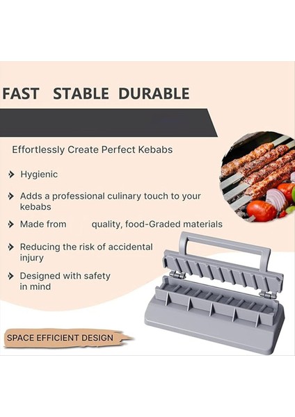 Büyük Kebab Maker Press, Gri Plastik Kabab, Manuel Kabob Kalıbı, Kabob Maker Barbekü Sokları Kofta Kebab&#39;ı Oluşturur (Yurt Dışından) fiyatları