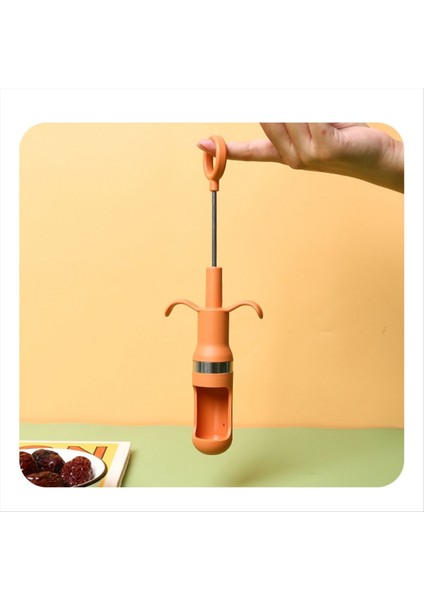 4pcs Kırmızı Tarih Corer Meyve Corer Meyve Çekirdeği Kaldır Alet Mutfak Gadget Jujube Pitter Kiraz Corer (Yurt Dışından)