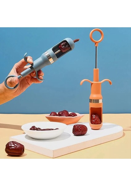 4pcs Kırmızı Tarih Corer Meyve Corer Meyve Çekirdeği Kaldır Alet Mutfak Gadget Jujube Pitter Kiraz Corer (Yurt Dışından) modelleri